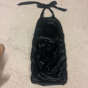 Elegant Black Halter Dress
